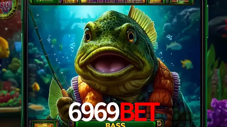 Personagem de peixe pescador do popular jogo de slot com tema de pescaria, uma das emocionantes opções de caça-níqueis para jogar e ganhar no cassino 6969BET.